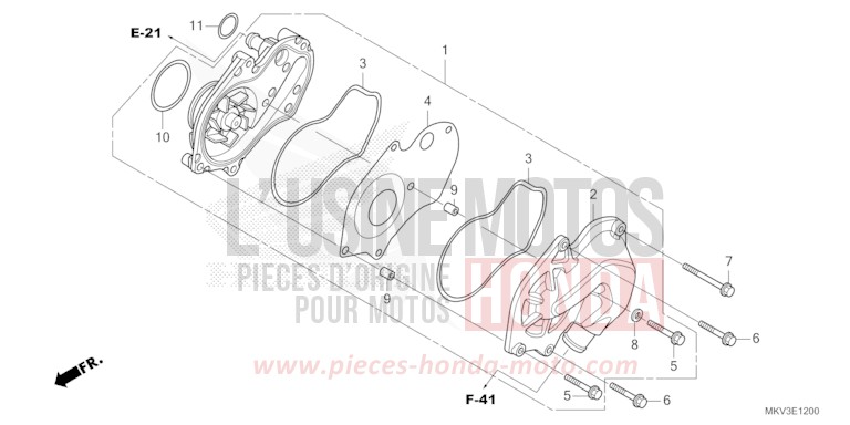 WATER PUMP for Forza 750 CANDY CHROMOSPHERE RED (R381) from 2022